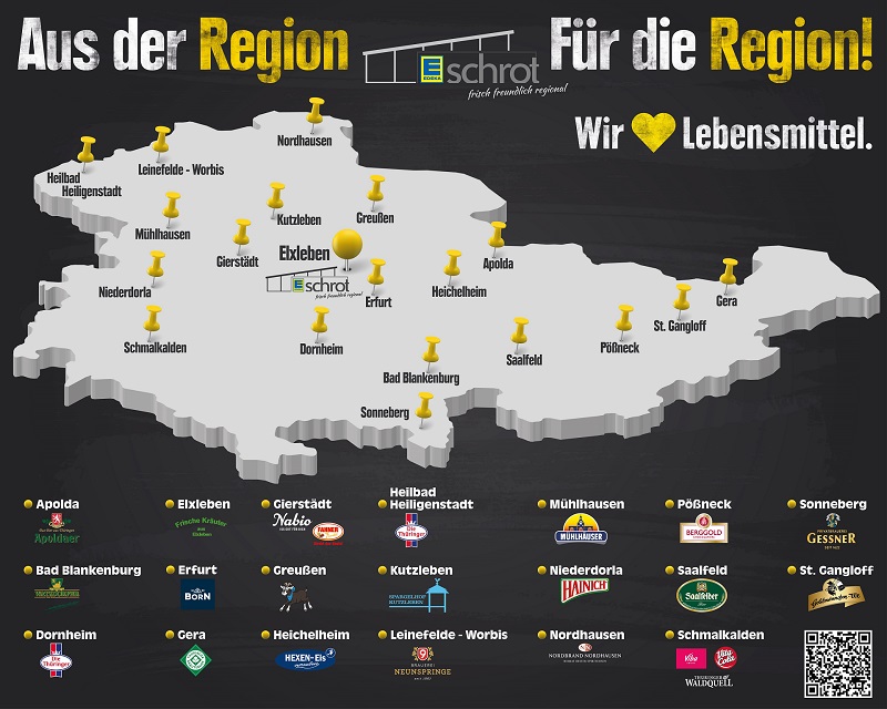 Thüringenkarte mit Regionalen Anbietern